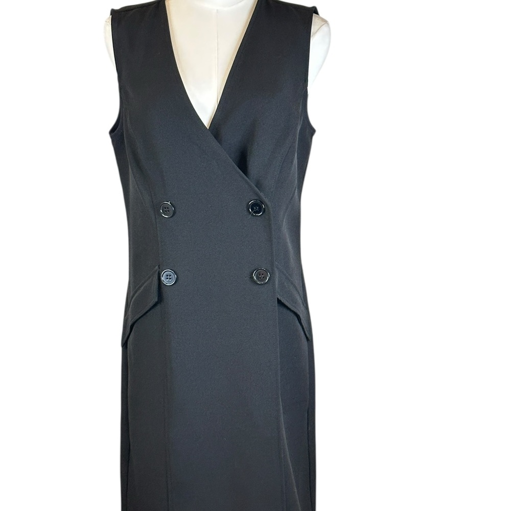 Max Studio Black Double-Breasted Midi Dress - Picture 6 of 12